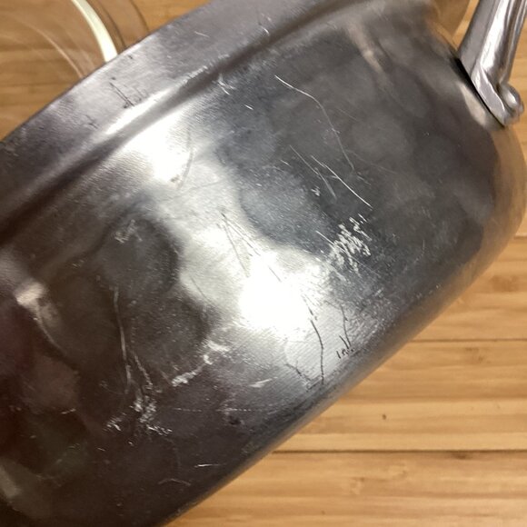 Vintage Everlast Forged Aluminum Bamboo Design 9" Pot w/ Lid & Pyrex Glass Bowl - Picture 11 of 12